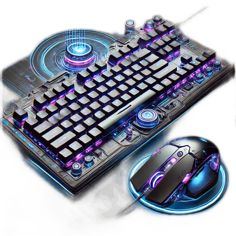 ceci est un clavier mécanique avec sa souris